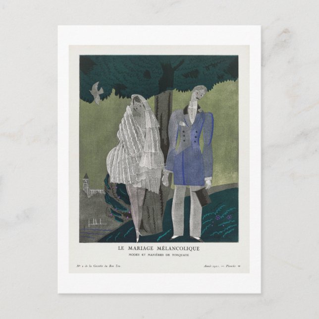 Cartão Postal O Casamento Melancólico, Charles Martin (Frente)