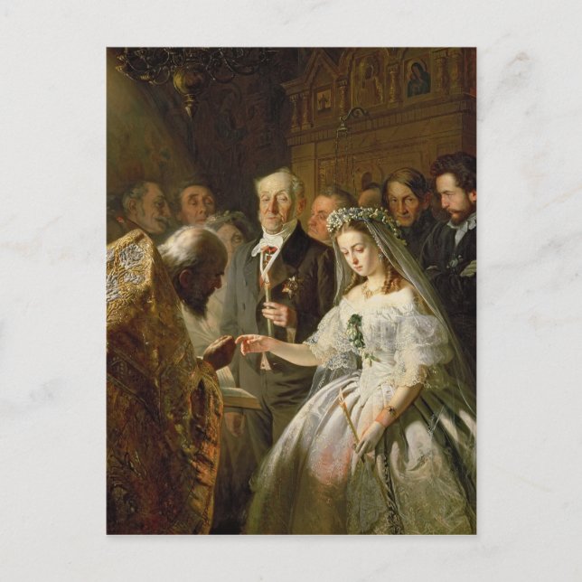 Cartão Postal O Casamento Organizado, 1862 (Frente)