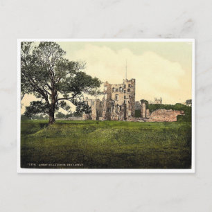 Cartão Postal O Castelo, Ashby-de-la-Zouch, Inglaterra vintage P