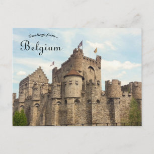 Cartão Postal O Castelo Gravensteen em Ghent Bélgica