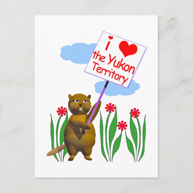 Cartão Postal O castor canadense ama o Yukon (Frente)