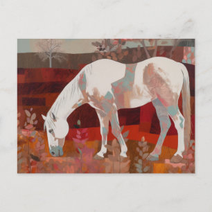 Cartão Postal O Cavalo Pastando