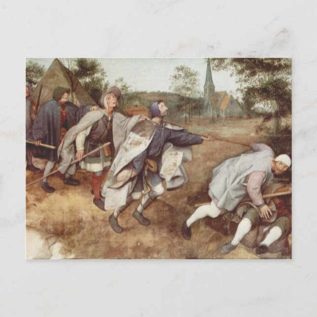 Cartão Postal O cego conduzindo as cortinas - 1568 (Frente)