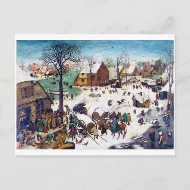Cartão Postal O Censo de Belém, Pieter Bruegel (Frente)