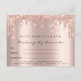 Cartão Postal O certificado de presente chicoteia as testas do