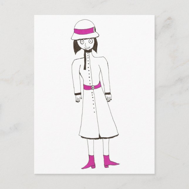 Cartão Postal O Chapéu e a Casaco assustadora (Frente)