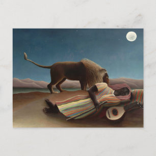 Cartão Postal O cigano adormecido de Henri Rousseau Cartão-posta