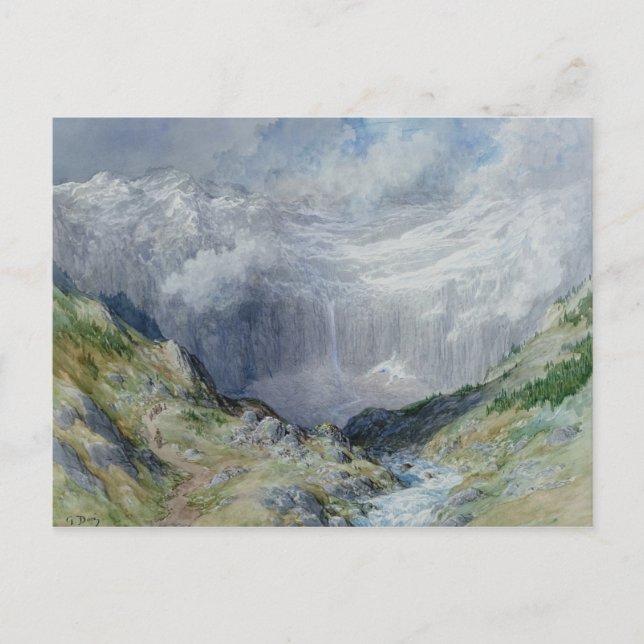Cartão Postal O Cirque em Gavarnie, 1882 (Frente)