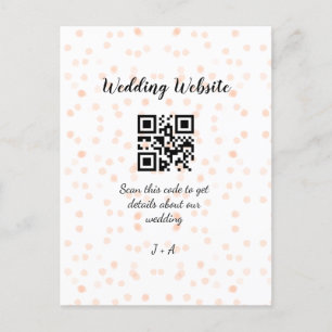 Cartão Postal O código QR de verificação do site de casamento pa