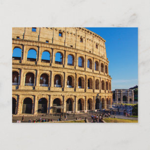 Cartão Postal O Coliseu e Arco de Constantino, Roma, Itália