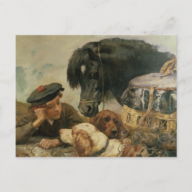 Cartão Postal O Companheiro do Guarda de Caça (Frente)
