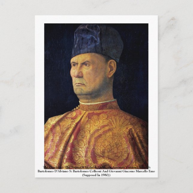 Cartão Postal O Condotier. (Frente)