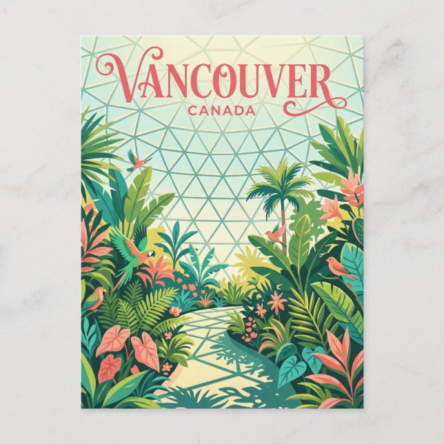Cartão Postal O Conservatório Bloedel Canadá (Frente)