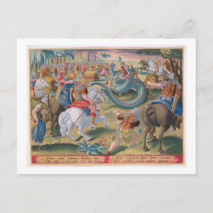 Cartão Postal O Cônsul Romano Atilius submete o Serpe Africano