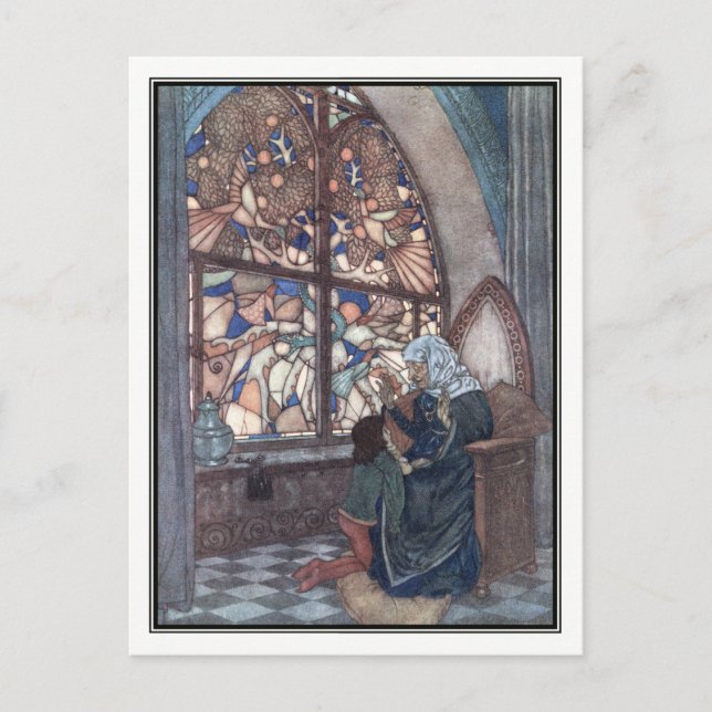 Cartão Postal O Conto da Avó de Edmund Dulac (Frente)