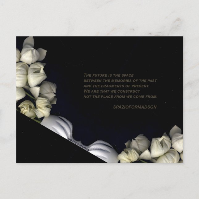 Cartão Postal "O coração branco da lua e o futuro" (Frente)