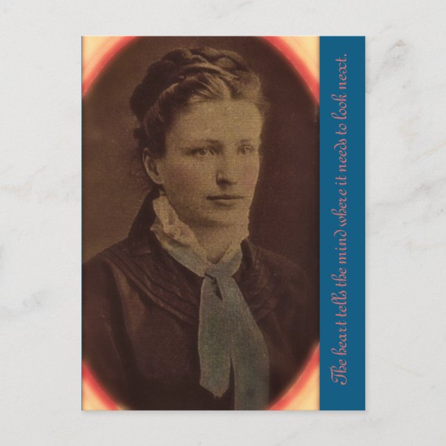 Cartão Postal O coração diz à mente onde precisa olhar... (Frente)