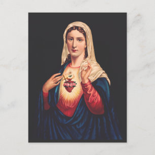 Cartão Postal O Coração Imaculado de Maria