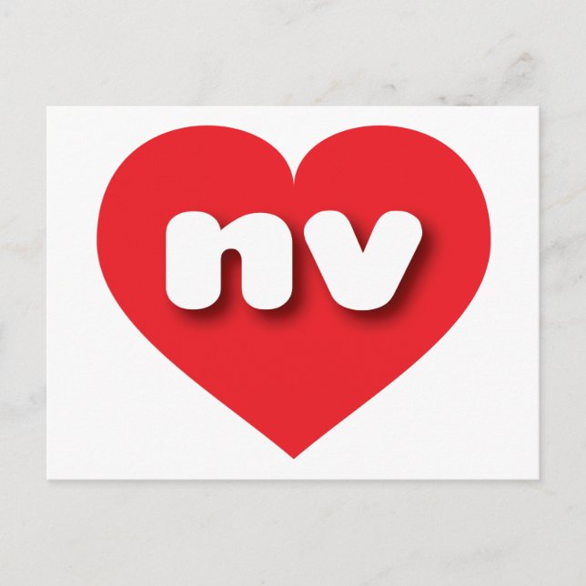 Cartão Postal O coração vermelho de Nevada - Eu amo a TV (Frente)