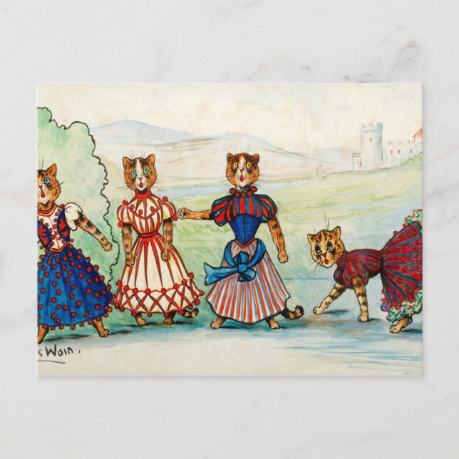 Cartão Postal O Coro de Louis Wain (Frente)