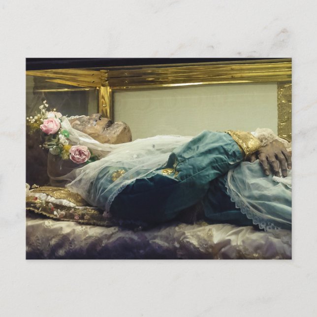 Cartão Postal O corpo mumificado da Santo Zita Sitha Citha (Frente)