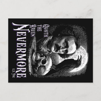 Cartão Postal O Corvo de Edgar Allan Poe Nunca Mais