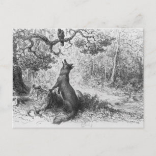 Cartão Postal O Corvo e a Raposa