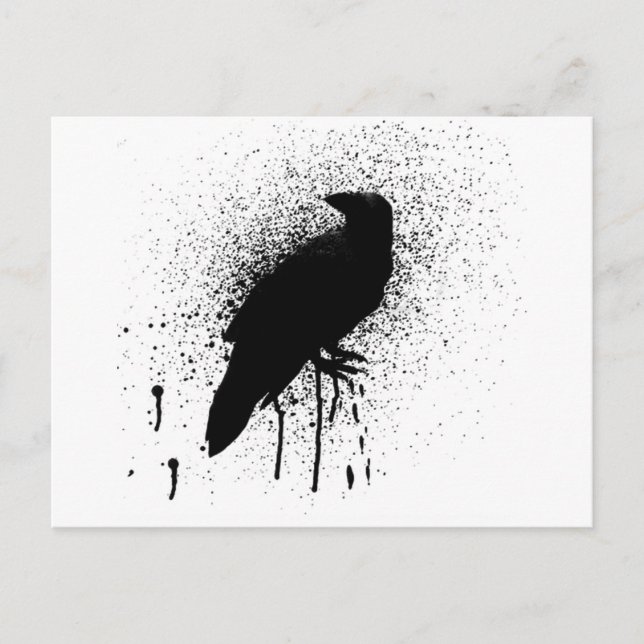Cartão Postal O corvo preto (Frente)