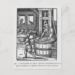 Cartão Postal O criador de papel