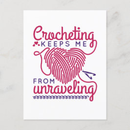 Cartão Postal O Crocheting Me Impede De Desmarcar