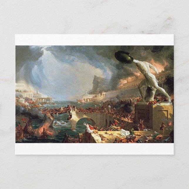Cartão Postal O curso do Império: Destruição de Thomas Cole (Frente)