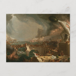 Cartão Postal O Curso do Império - Destruição de Thomas Cole