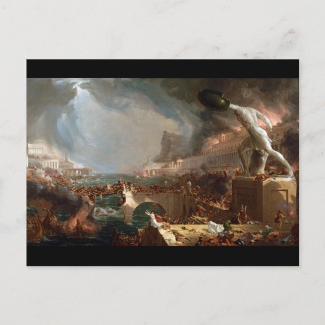Cartão Postal O curso do Império: Destruição de Thomas Cole (Frente)