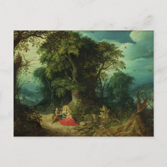 Cartão Postal O Descanso na Fuga para o Egito (Frente)
