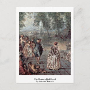 Cartão Postal O Detalhe Da Bola De Prazer De Antoine Watteau