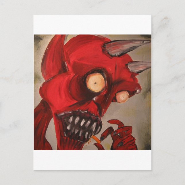 Cartão Postal O Diabo Come Pregados De Queijo (Frente)