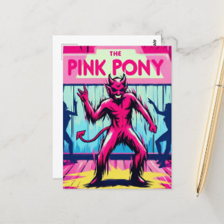 Cartão Postal O diabo dança no pônei rosa