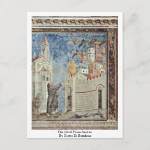 Cartão Postal O Diabo De Arezzo Por Giotto Di Bondone