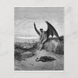 Cartão Postal O diabo, Gustave Dore
