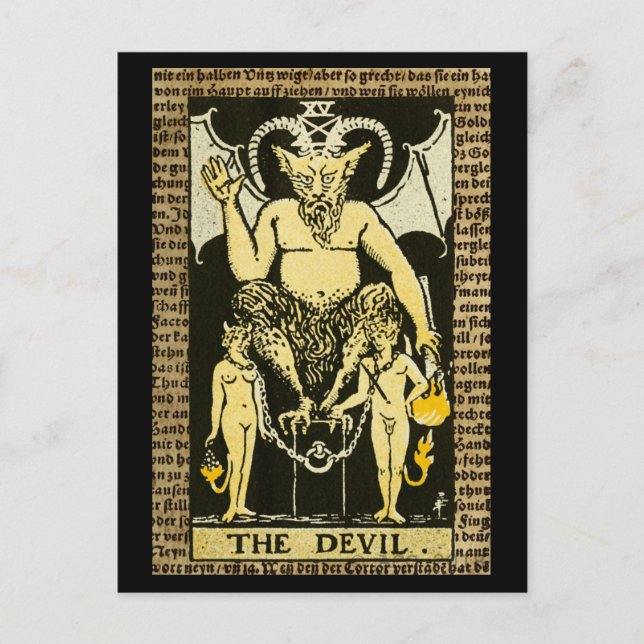 Cartão Postal O Diabo Tarot (Frente)