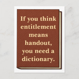 Cartão Postal O direito não é um folheto