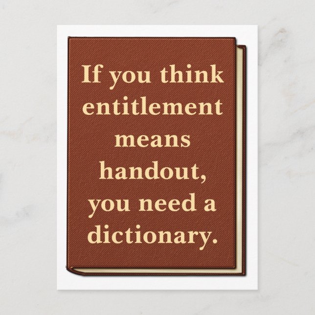 Cartão Postal O direito não é um folheto (Frente)