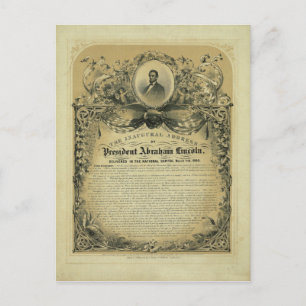 Cartão Postal O discurso inaugural do Presidente Abraham Lincoln