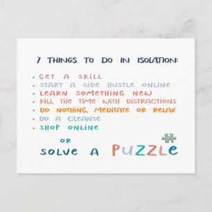 Cartão Postal O distanciamento social fica em casa inspiração