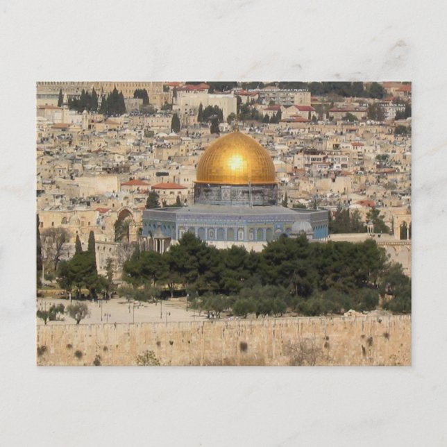Cartão Postal O Domo da Rocha, Jerusalém 1 (Frente)
