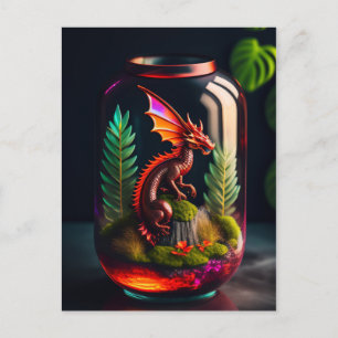 Cartão Postal O Dragão Terrarium Arte Digital