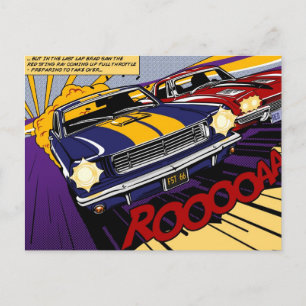 Cartão Postal O Duelo: Mustang vs Corvette
