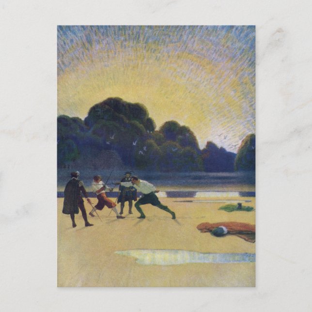 Cartão Postal O Duelo na Praia (Frente)