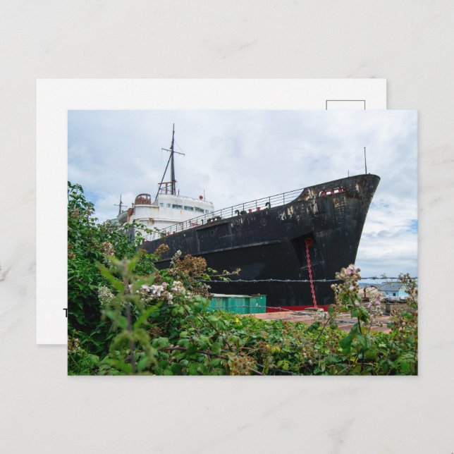 Cartão Postal O Duque TSS Abandonado do Navio Lancaster (Frente/Verso)