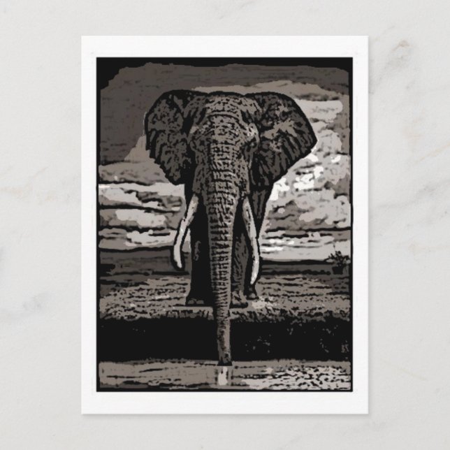 Cartão Postal O Elefante (Frente)